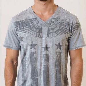 Y2K Tee Angel Wings Helix Graphic Tee | Men’s Large Alt Rocker Style Y2K